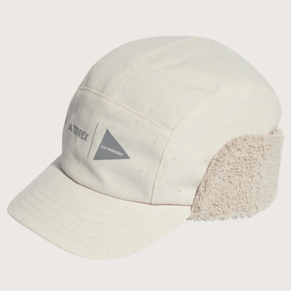 adidas Terrex + and WANDER COLD.RDY 5 Panel Ear Cap/Hat • Beige • OSFM • 2023